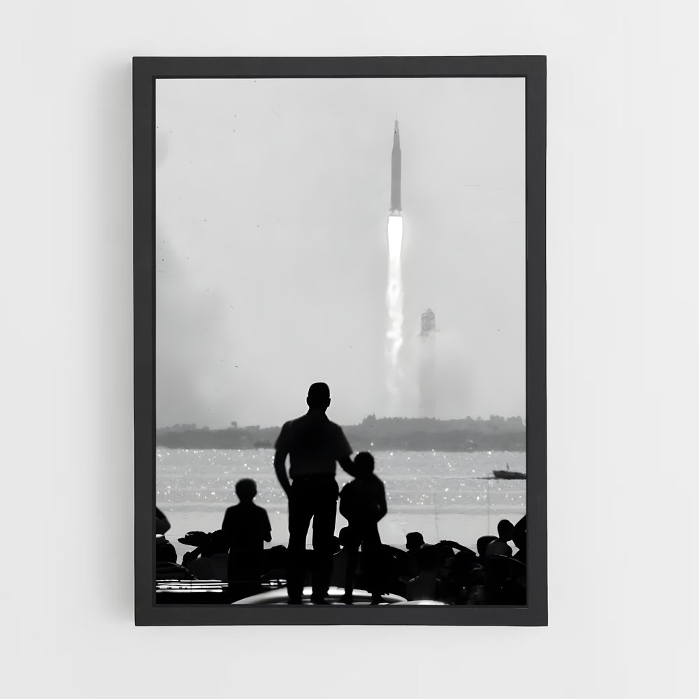 Poster Décollage Historique – affiche Missions spatiales (vue 2)